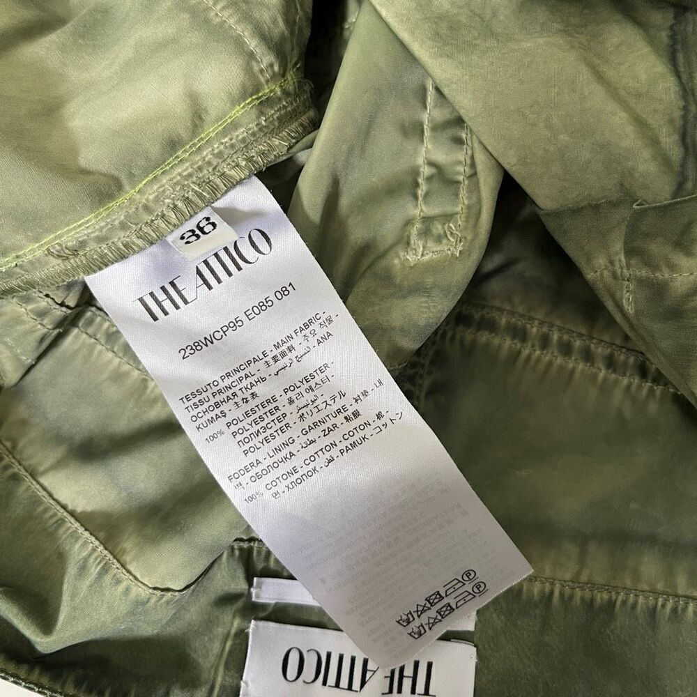 THE ATTICO‎ Fern Long Pant in Military Green - Picture 11 of 12